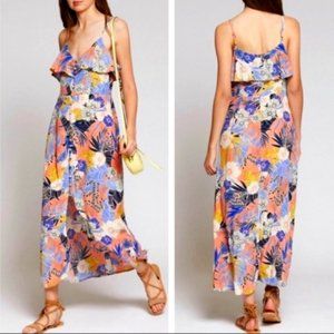 Sanctuary Tropicana Papaya Print Maxi Dress NWT Size L